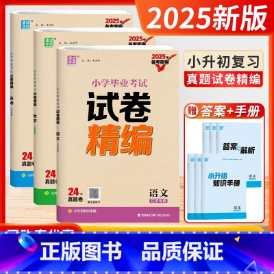 2025版[语数英]3本 江苏专用 小学升初中 [正版]备考2025年新版密卷通成学典小学毕业考试试卷精编小升初语文数学