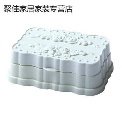 家柏饰(CORATED)翻盖沥水肥皂盒带盖浴室卫生间香皂盒皂托肥皂架