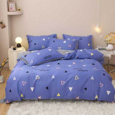安居先森40支纱高支高密全棉印花单人床三件套活性印染员工宿舍常用0.9米床/1.2米床床上用品三件套C1373
