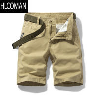 HLCOMAN夏季新款五分工装短裤男士运动休闲直筒潮流纯色沙滩中裤大码马裤