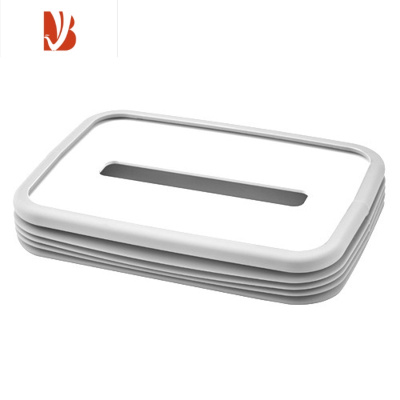 三维工匠硅胶纸巾盒折叠式高颜值小清新风格卧室家居桌茶几创意耐用抽纸盒 典雅灰1个装