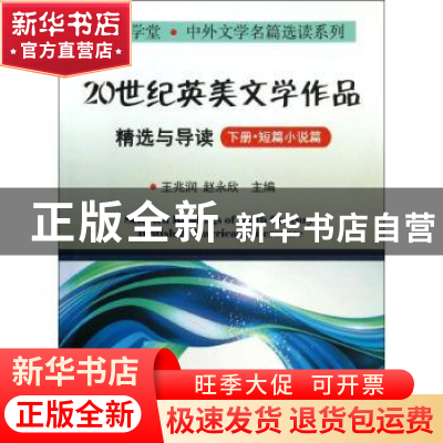 正版 20世纪英美文学作品精选与导读:下册:短篇小说篇 王兆润,赵