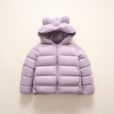 新90白鸭绒新国标女童羽绒服短中小童男童宝宝儿童保暖外套