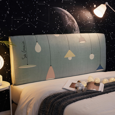 北欧风床头罩套床头套全包软包防尘罩保护套1.8米床头1.5弹力布套 休闲时光 长180cm高50到65厘米之间适用