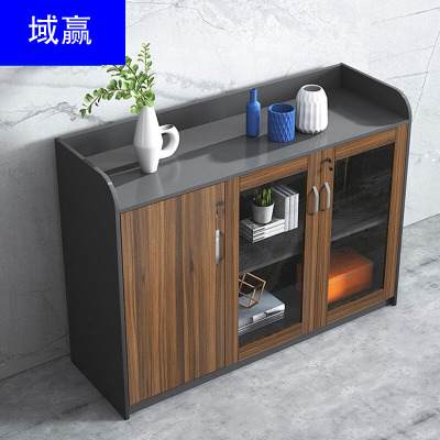 域赢矮柜活动柜柜子茶水柜文件柜储物柜开门式组合三门办公文件柜