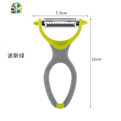 多功能削皮刀刨丝器 土豆丝瓜胡萝卜丝刨刀 家用厨房水果刮皮器 FENGHOU 波斯绿削皮器