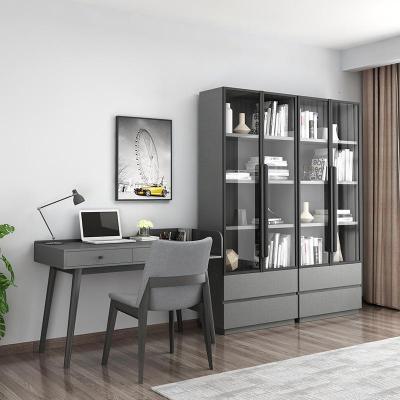 森美人简约现代书柜北欧小户型玻璃书房书橱储物柜书架文件柜组合
