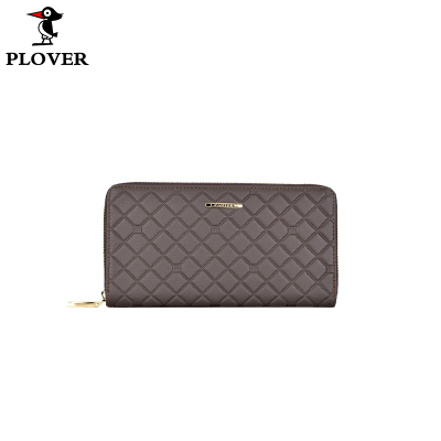 PLOVER香港啄木鸟拉链手包中号手拿包棕色 GD6907-Z