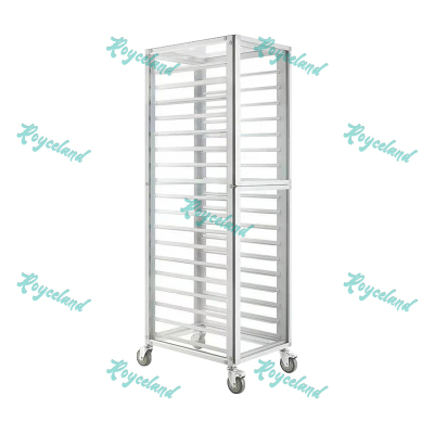 洛诗莲 (RoyceLand) 铝合金烤盘架多层托盘车 18层封闭式