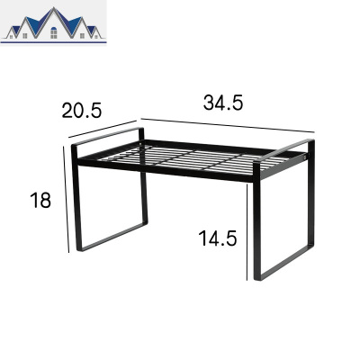 厨房柜子下水下橱柜内分层置物架隔板放锅架电饭煲台面收纳架子 三维工匠
