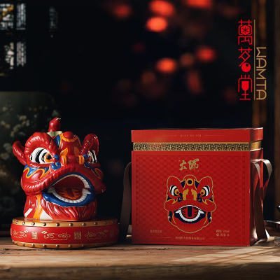 黔大师醒狮脸谱纪念酒53度酱香型白酒3L*6瓶箱装高端收藏