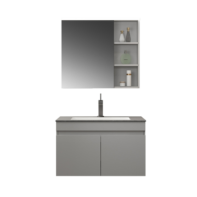 金牌卫浴GOLD 西米灰 感应智能镜岩板浴室柜 KA(含安装)RFJZY8931-80