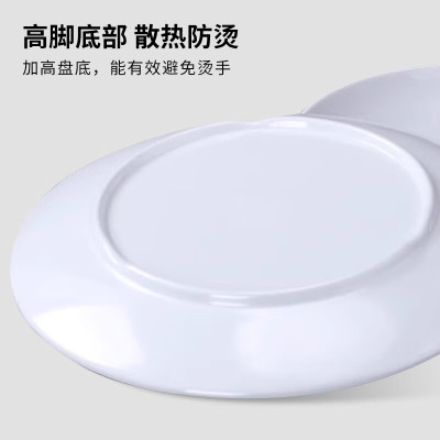 商用密胺盘子酒店餐具自助餐圆盘菜盘炒菜炒饭炒面盘子10英寸