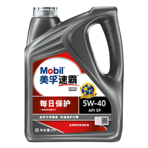 美孚(Mobil)速霸1000机油半合成汽车保养润滑油每日保护合成机油5W40 4L 4L