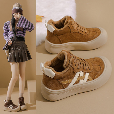 加绒高帮雪地靴女冬季新款学生ins韩版保暖休闲鞋棉鞋_8_816