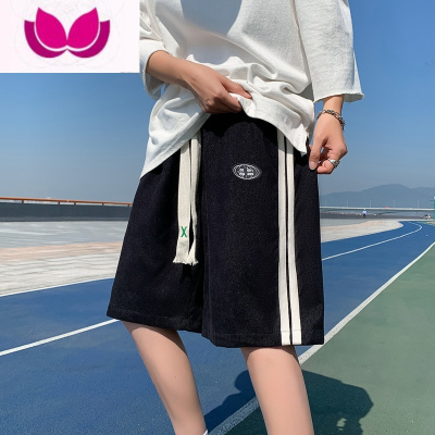 七斓灯芯绒短裤男夏季外穿运动裤子潮流宽松篮球五分裤薄款休闲大裤衩