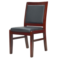 鑫环境 实木橡木平头椅会议椅办公椅培训椅皮椅会客坐椅棋牌麻将椅子员工职员椅餐椅