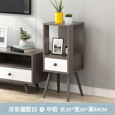 家柏饰(CORATED)花架阳台落地式客厅室内实木花盆架多层置物架多肉绿萝花架子靠墙 中款深紫檀配白榉木腿