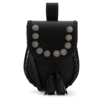 普拉达(PRADA)女士真皮迷你单肩斜挎包时尚百搭配饰小方包100vite