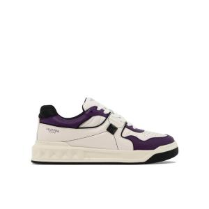 华伦天奴(Valentino)拼接色低帮运动鞋圆头系带跑步鞋男鞋时尚潮 裸色 41