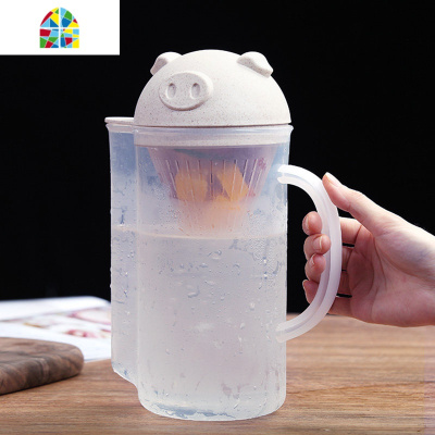 凉杯2l冷水壶家用水壶储水扎壶可高温壶冷水杯杯具套装欧式凉水杯 FENGHOU 2.2L一壶三杯[少女粉]凉水壶