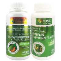奈施尔复合多种B族维生素片+苦瓜西洋参铬胶囊男女成人中老年糖友降血糖降糖食品补充代谢维生素B1B2B6烟酰胺叶酸片保健品
