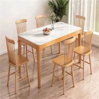 白寅 BY-YMSDZ-002 原木色岩板餐桌 单桌[12mm加厚岩板]