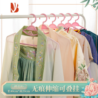 三维工匠汉服衣架专用古风衣服收纳架子展示器防滑带夹子家用挂套装裙子