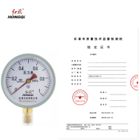 红旗 压力表带检定证书Y100 1MPA(其他压力值需备注)块