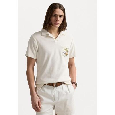 Ralph lauren修身刺绣短袖Polo衫男基础款直筒正常长度男士休闲服装