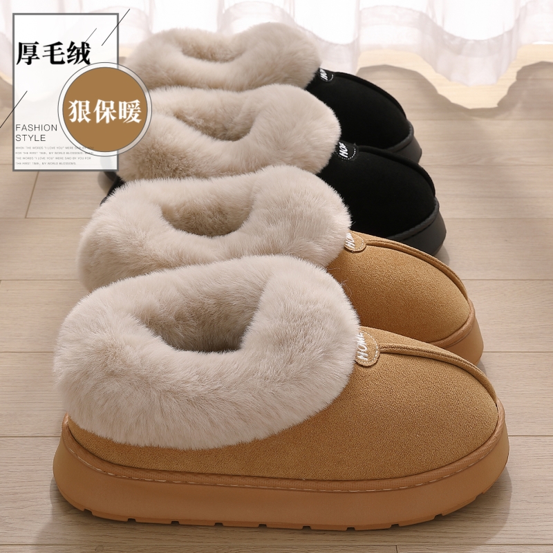 棉拖鞋女款包跟冬季2025新款室内家居勃肯鞋厚底加绒保暖棉鞋外穿