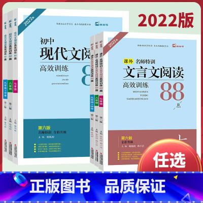 全套3本[现代文+文言文+英语] 七年级/初中一年级 [正版]木头马初中现代文言文阅读高效训练88篇七八九年级名师特训阅