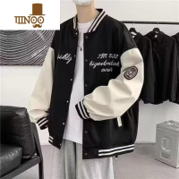 YANXU棒球服外套男款潮牌美式高街痞帅青少年宽松休闲加绒夹克