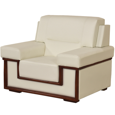 迈亚贵宾接待会议沙发办公室会客商务现代单人布艺沙发茶几组合