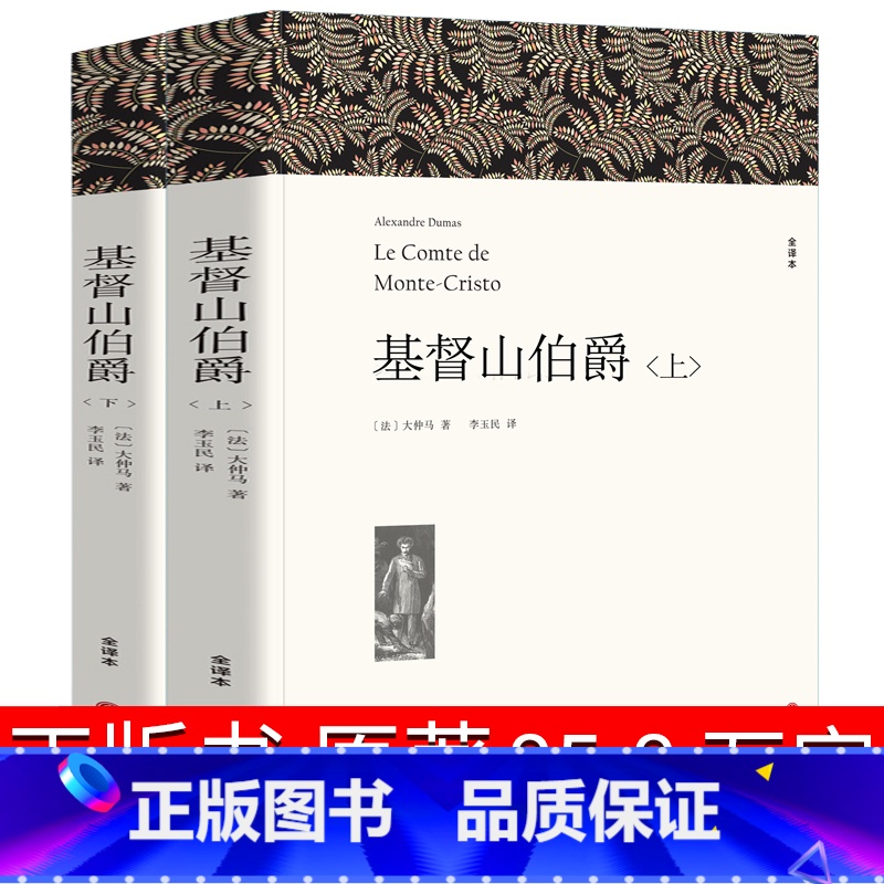 [正版]基督山伯爵 原版大仲马的书籍原版书精装无删减人民长篇小说文学基督山恩仇记世界名著基度山伯爵中国文联出版社非英文