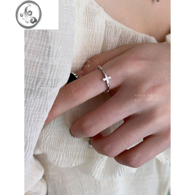 JiMi星河璀璨戒指显手细超精致两件套开口戒女小众冷淡风叠戴