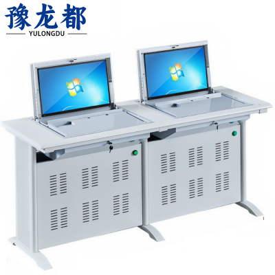 豫龙都翻转电脑桌 双人张