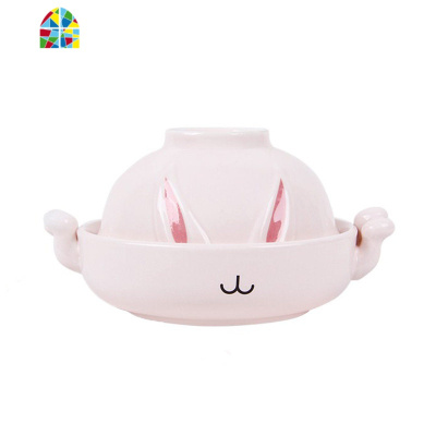 碗家用可爱套装餐具少女心创意日式单个吃饭个生碗带盖陶瓷碗 FENGHOU P仔熊猫盖碗配叉