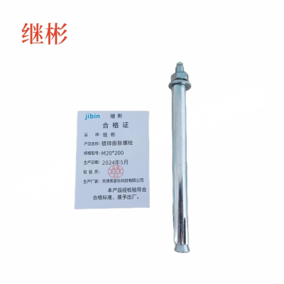 JIBIN/继彬 GB22795-表5 膨胀螺栓 碳钢 镀白锌 M20×200 个
