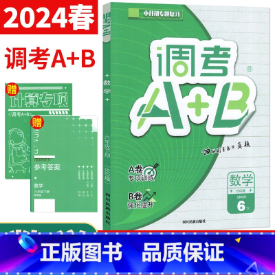 六年级下 [正版]2024年调考生调考a十b六年级下数学北师大版 成都市小升初名校分班考试真题练习小学调考A+B六年级下