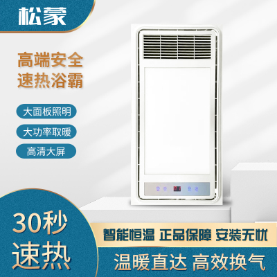 SONGMENG松蒙 智能电器 浴霸(E-13灰)安全速热 强劲双核取暖浴霸卫生间 多功能浴室暖风机
