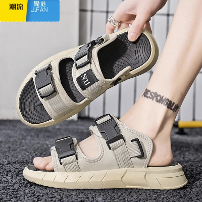 聚范罗马凉鞋男士夏季外穿沙滩防滑耐磨网红超火凉拖鞋开车两用鞋夏天