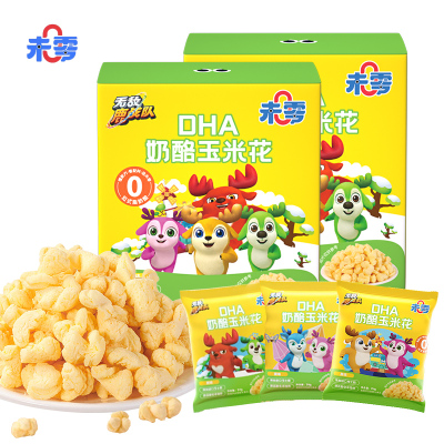未零无敌鹿战队DHA奶酪玉米花(原味)14g*5