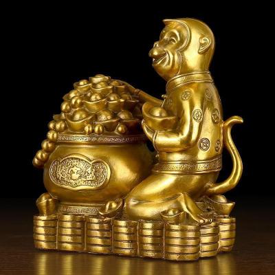 美帮汇铜猴子摆件铜生肖猴金猴工艺品家居客厅卧室装饰品摆设