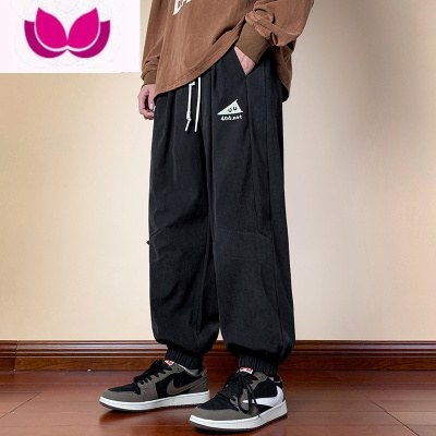 七斓工装裤子男士夏季美式高街潮牌日系束脚卫裤款休闲运动长裤