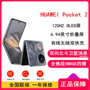 华为 Pocket 2 大溪地灰 12GB+1TB 超平整超可靠 全焦段XMAGE四摄 华为折叠屏鸿蒙手机 Pocket2