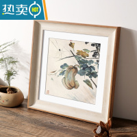 敬平国画装裱画框挂墙书法字画相框正方形剪纸十字绣外边框架自装定制 升级版白原木色 放60*60cm