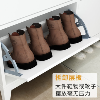 汐岩鞋柜家用口简约北欧入户玄关大容量实木翻斗超薄鞋柜17cm