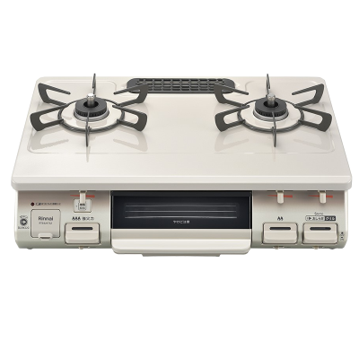 日本进口林内燃气灶基础版台式两眼头日系煤气炉烤箱单面烤天然气RT64JH7S2-CR右大火