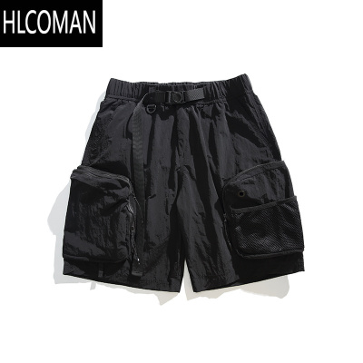 HLCOMAN王信凯同款重工机能工装短裤男夏季潮牌日系宽松立体大口袋五分裤